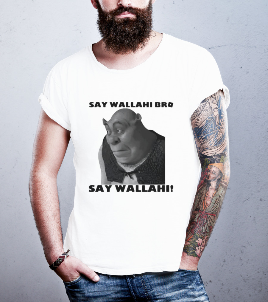 Shrek Say Wallahi Bro Meme Face Roblox T-Shirt