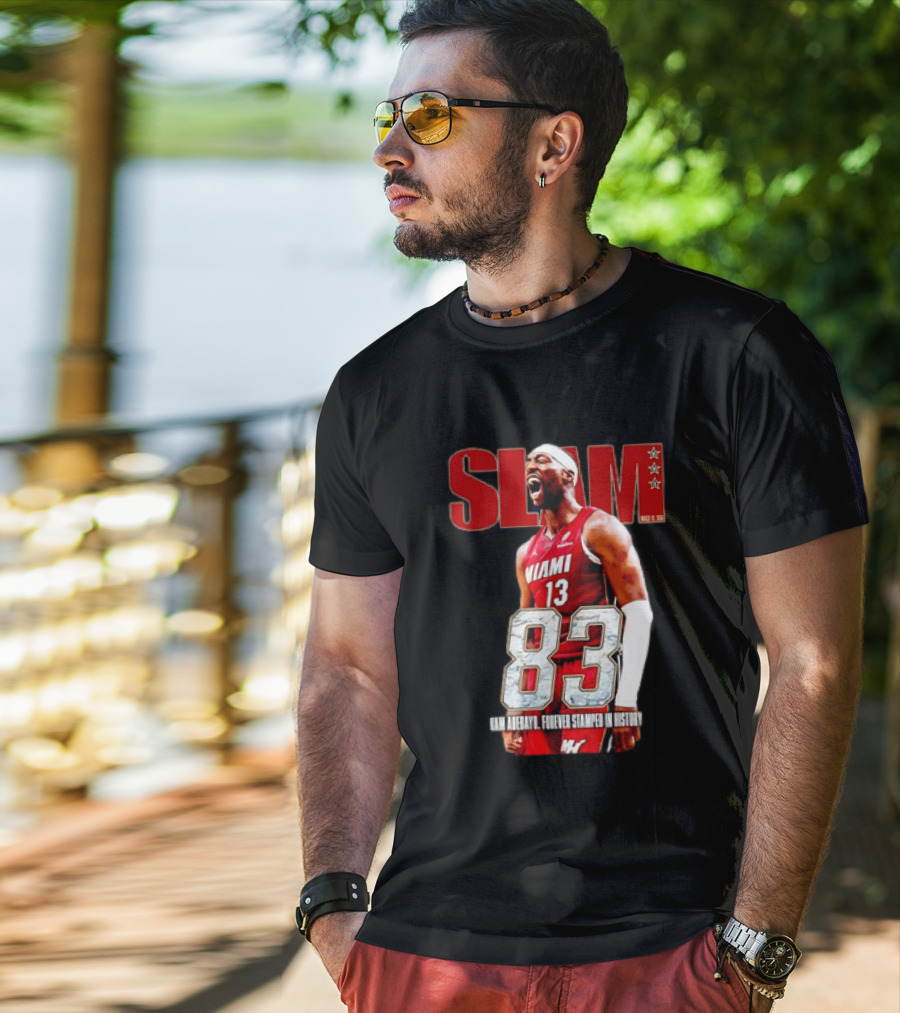 SLAM Bam Adebayo Miami Heat 13 Forever Stamped In History 83 T-Shirt