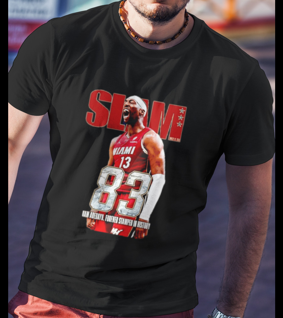 SLAM Bam Adebayo Miami Heat 13 Forever Stamped In History 83 T-Shirt