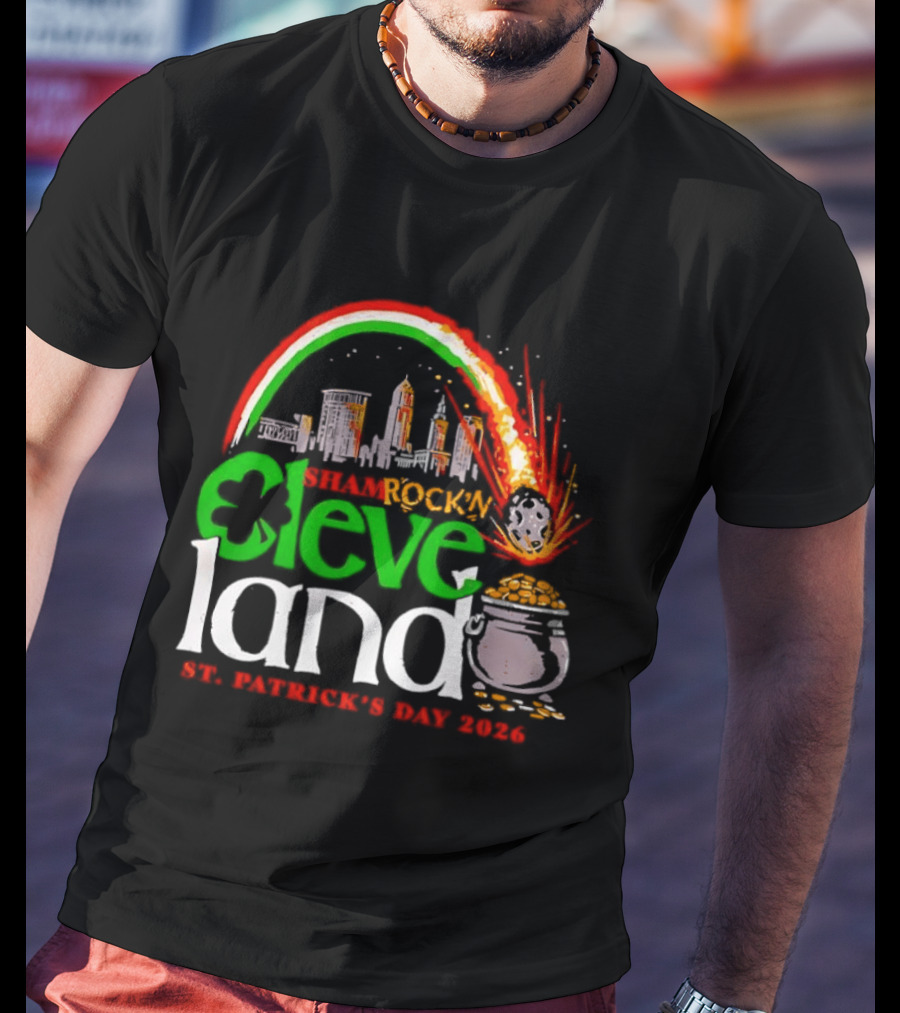 Cleveland Shamrockin Skyline Comet St. Patrick's Day 2026 Celebration T-Shirt