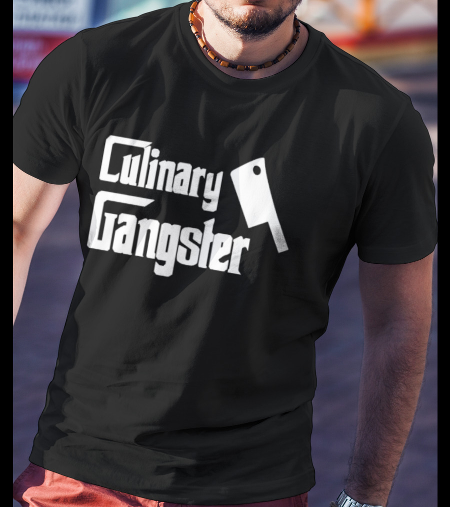 Culinary Gangster Meat Cleaver Style Chef Humor T-Shirt