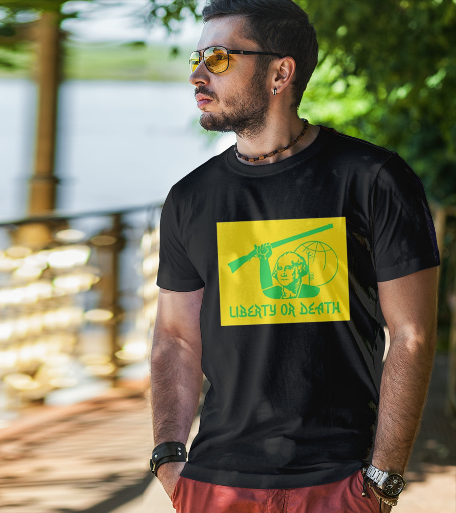 Liberty Or Death 2026 Washington Rifle Globe T-Shirt