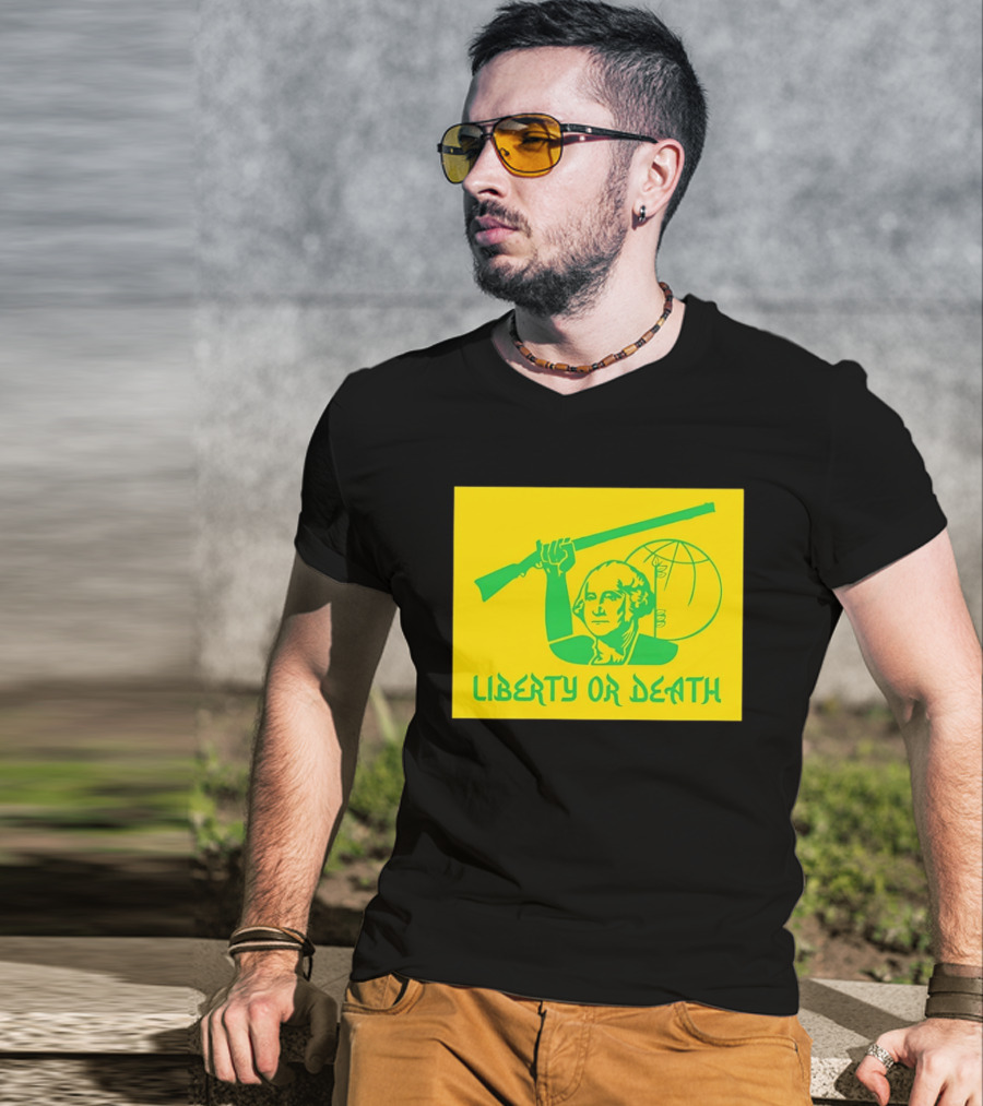 Liberty Or Death 2026 Washington Rifle Globe T-Shirt