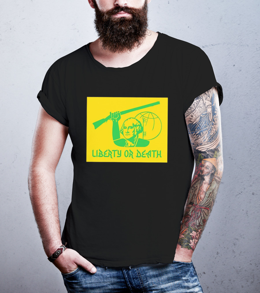 Liberty Or Death 2026 Washington Rifle Globe T-Shirt