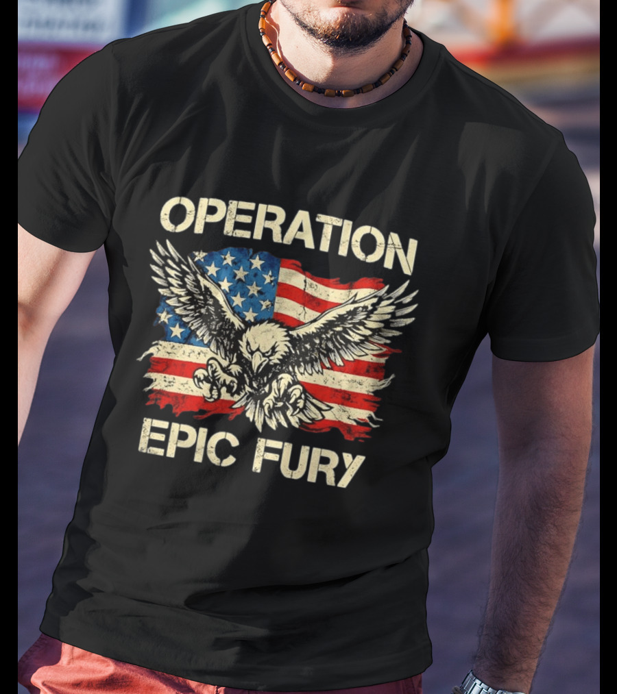 Operation Epic Fury Eagle US Flag American Pride T-Shirt