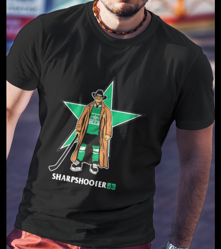 Sharpshooter 53 Dallas Stars Wyatt Johnston Hockey T-Shirt