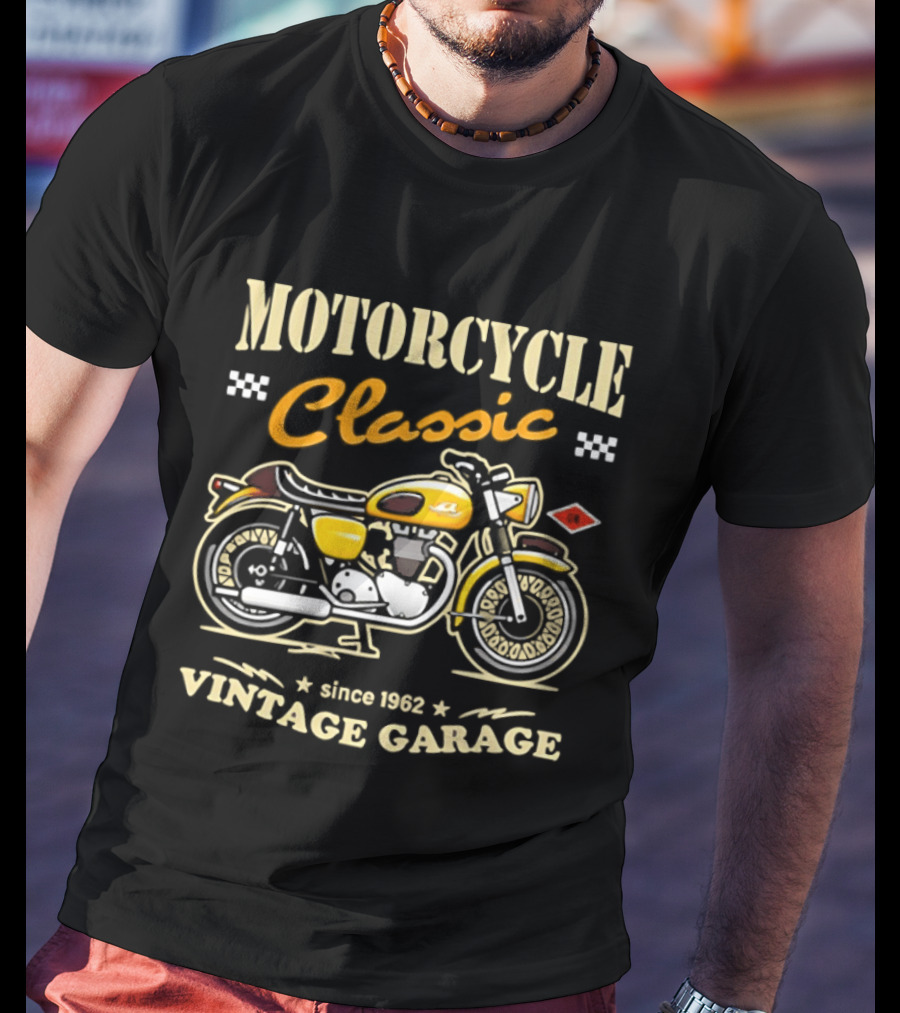 Motorcycle Classic Vintage Garage Since 1962 T-Shirt