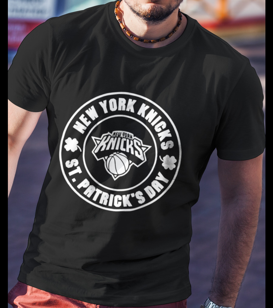 New York Knicks St Patrick's Day Shamrock Celebration T-Shirt