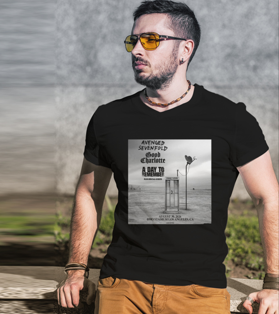 Avenged Sevenfold Good Charlotte A Day To Remember Concert BMO Stadium Los Angeles August 30 2026 T-Shirt