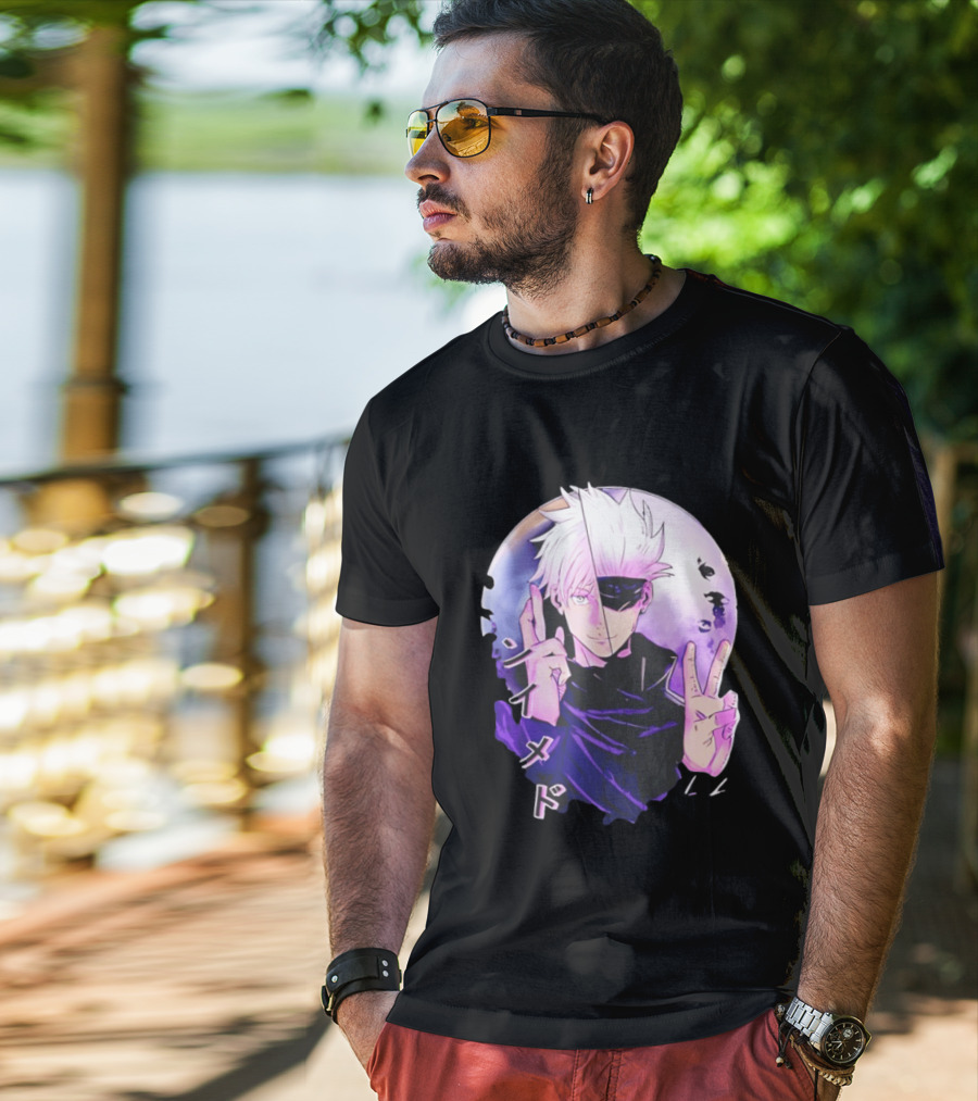 Gojo Satoru Jujutsu Kaisen Mystical Warrior Moon Anime Aesthetic T-Shirt