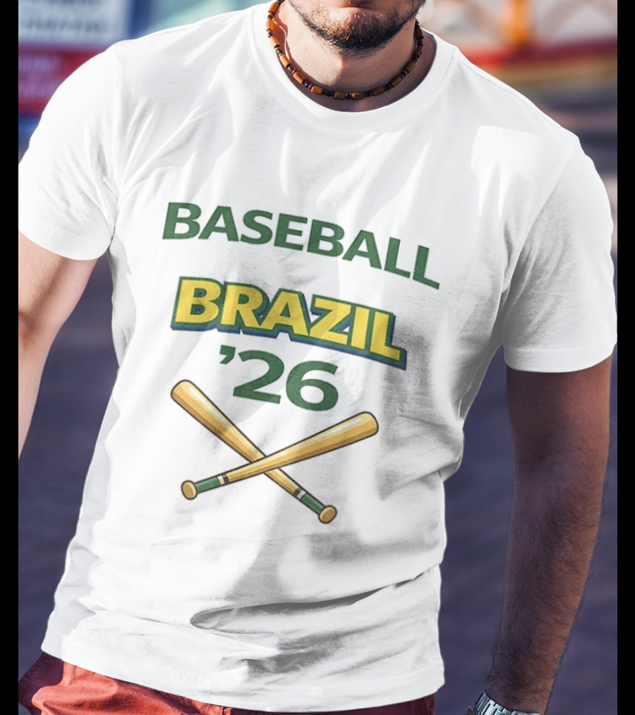 Brazil Baseball 2026 Crossed Bats T-Shirt