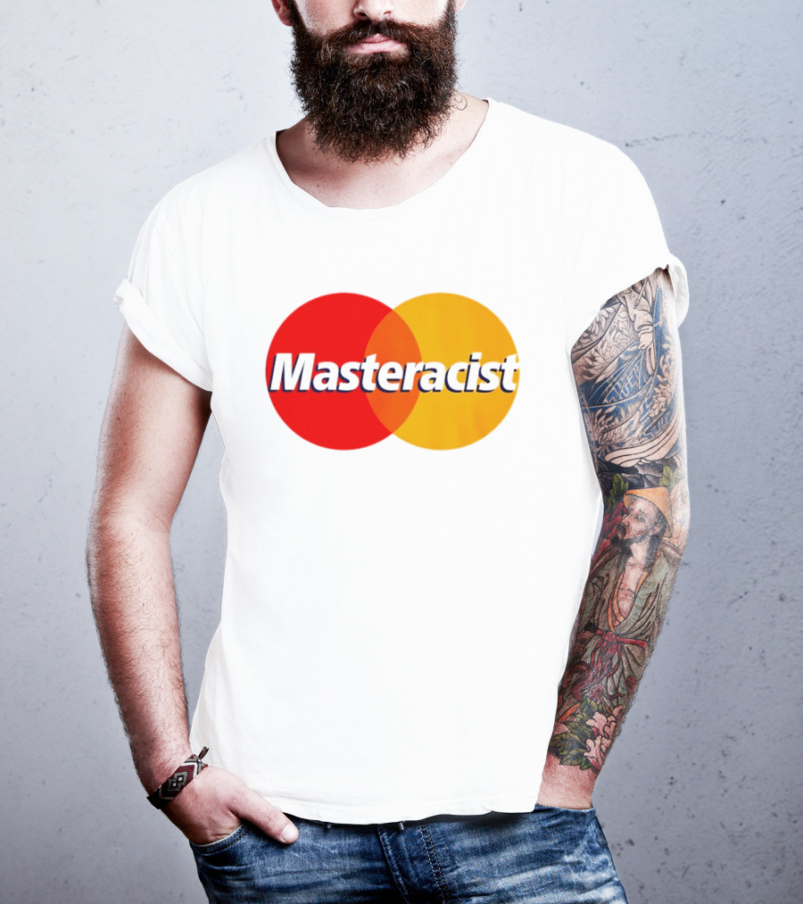 Masteracist Mastercard Parody Logo Red And Yellow Circles T-Shirt