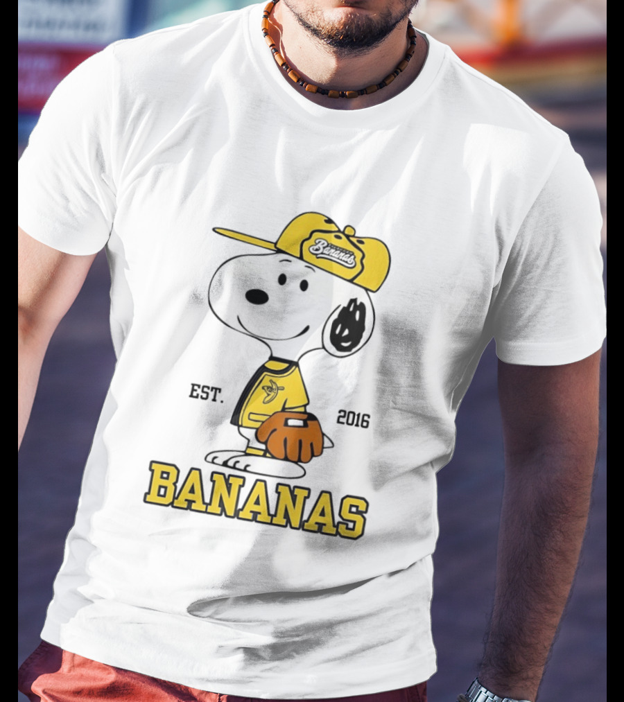 Snoopy Bananas Outfit EST 2016 Baseball T-Shirt