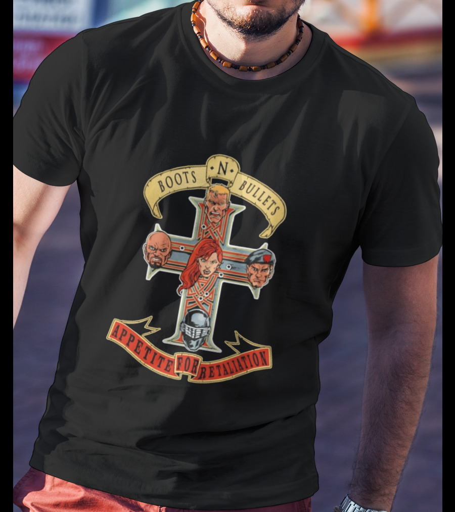 Boots N Bullets Appetite For Retaliation GI Joe Characters Cross T-Shirt