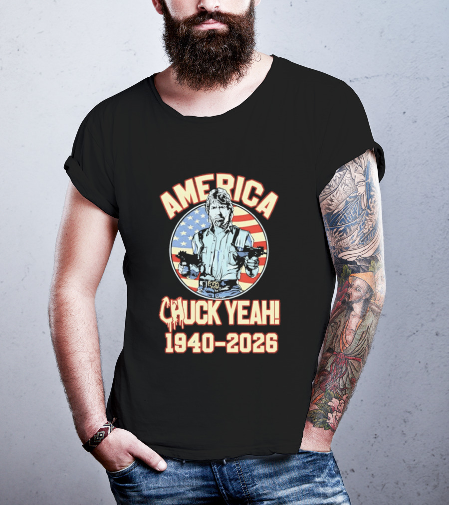 America Chuck Yeah 1940 2026 USA Flag T-Shirt