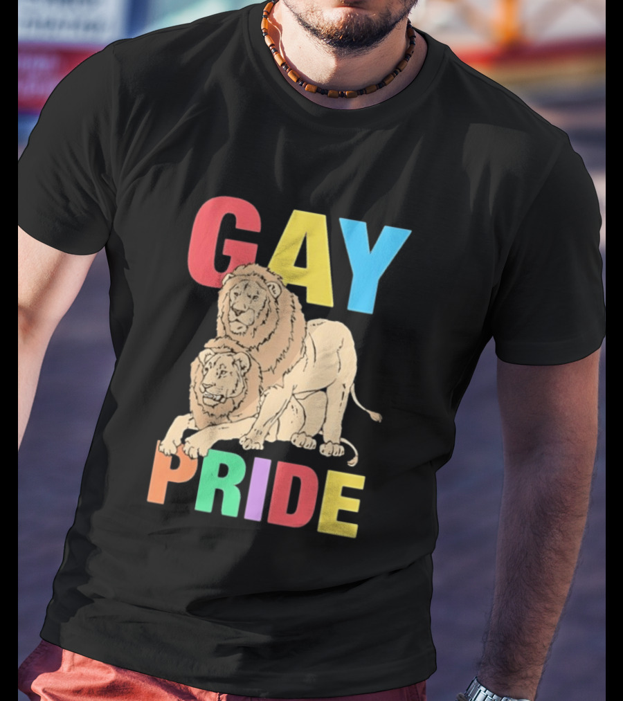 Gay Pride Lions LGBT Rainbow T-Shirt