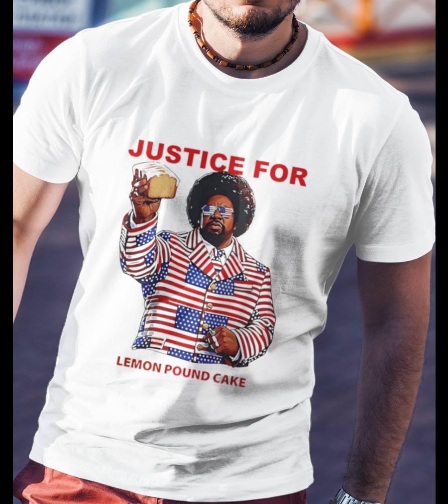 Justice For Lemon Pound Cake Afroman Stars And Stripes Suit T-Shirt