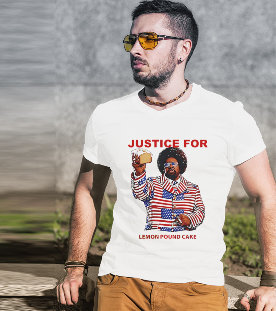 Justice For Lemon Pound Cake Afroman Stars And Stripes Suit T-Shirt