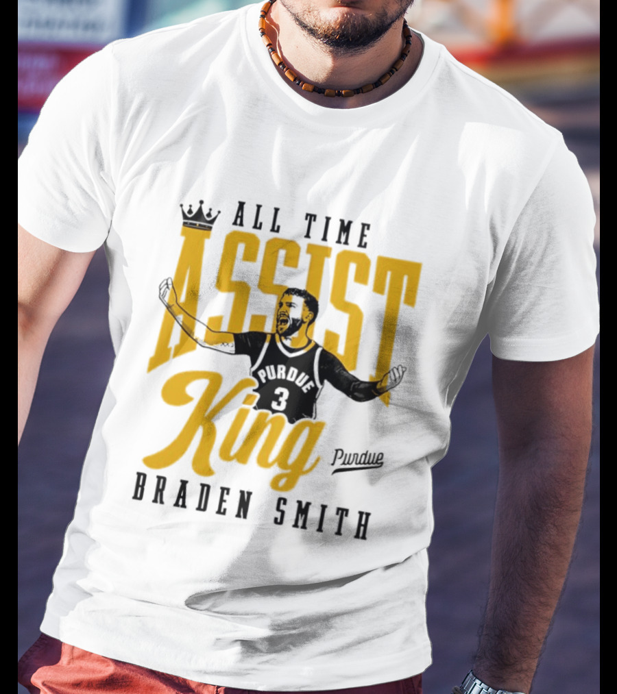 All Time Assist King Braden Smith Purdue Boilermakers T-Shirt