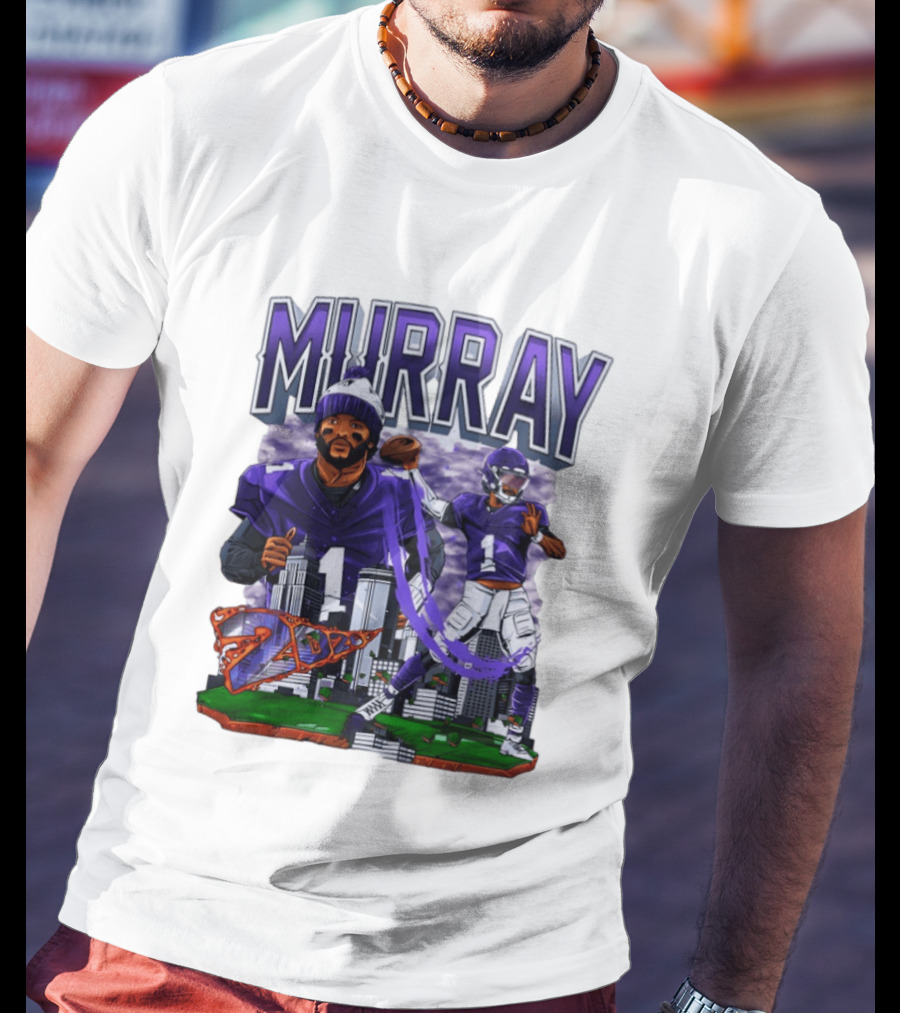 Murray 1 Baltimore Ravens 2026 City Skyline Football T-Shirt
