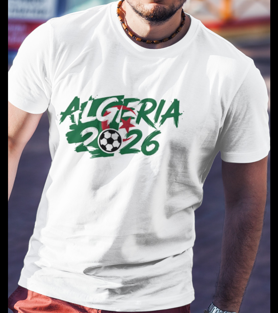 Algeria 2026 Soccer Star Crescent And Ball T-Shirt
