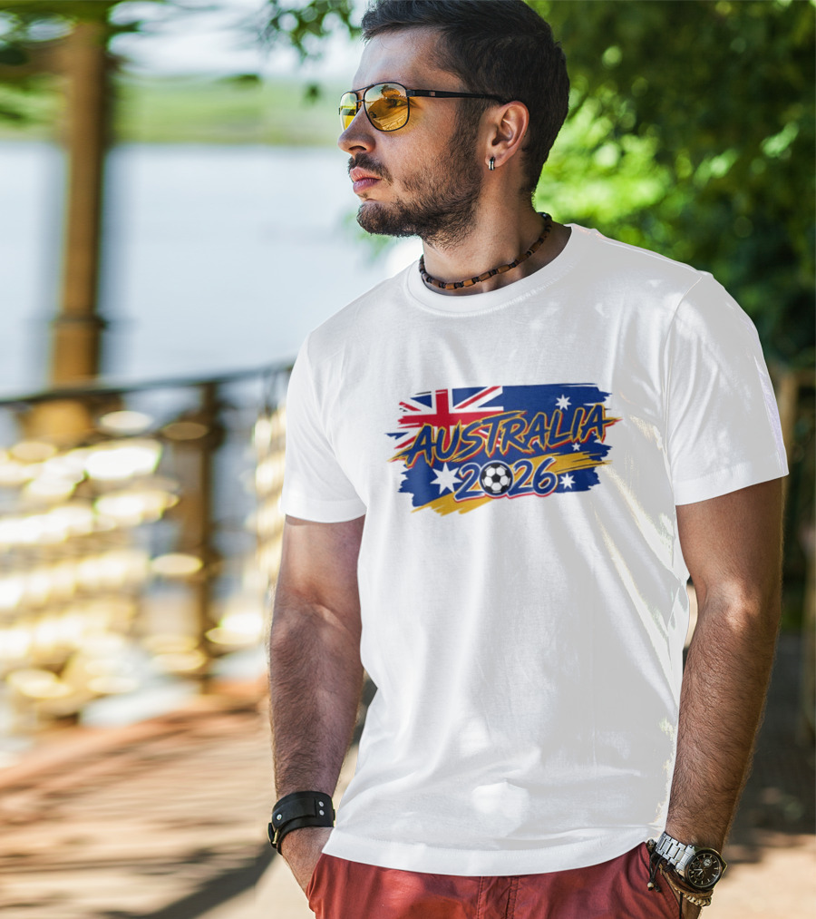 Australia 2026 Soccer Flag Stars T-Shirt