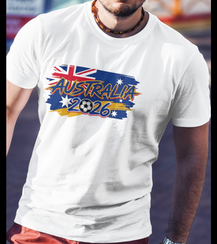Australia 2026 Soccer Flag Stars T-Shirt