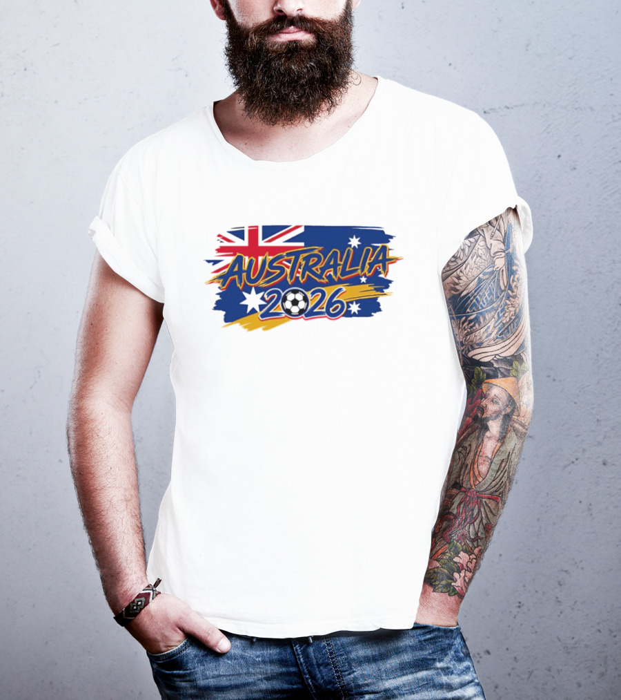 Australia 2026 Soccer Flag Stars T-Shirt