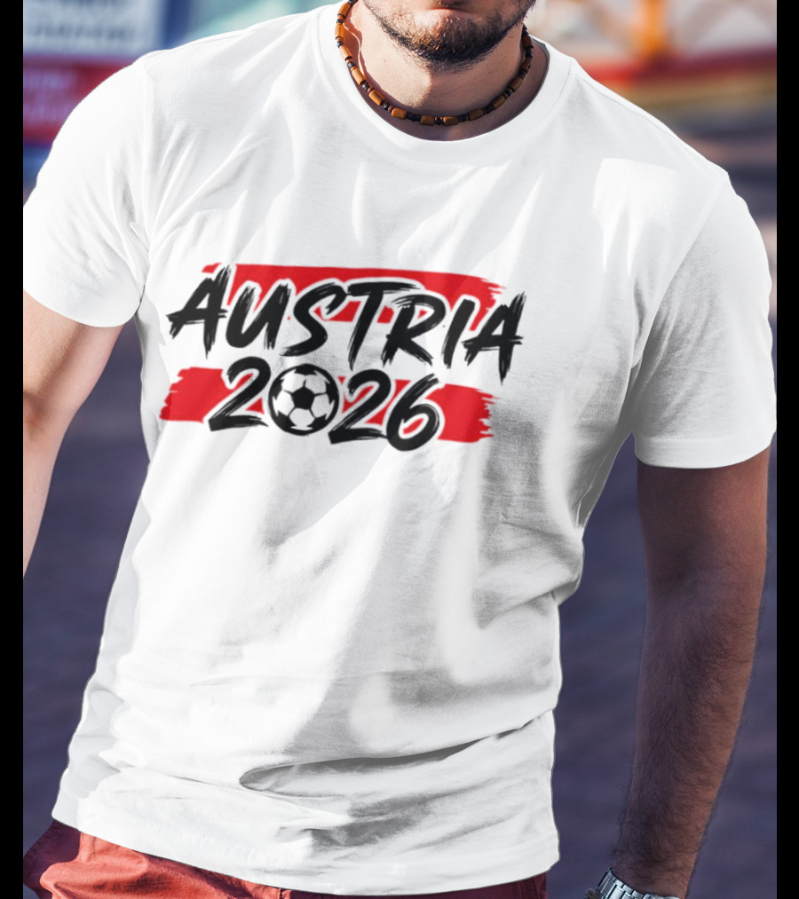 Austria 2026 Soccer Ball Graphic World Cup National Team T-Shirt