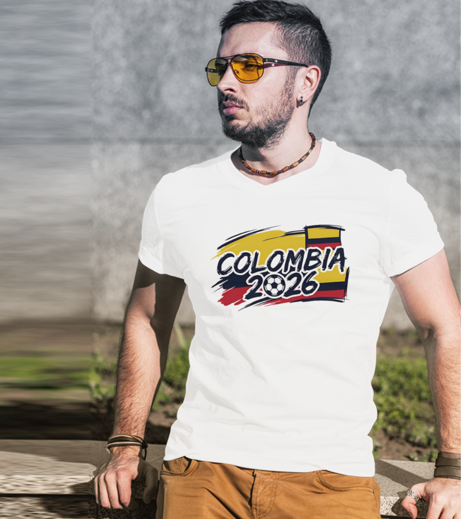 Colombia 2026 World Cup National Team Soccer Flag T-Shirt