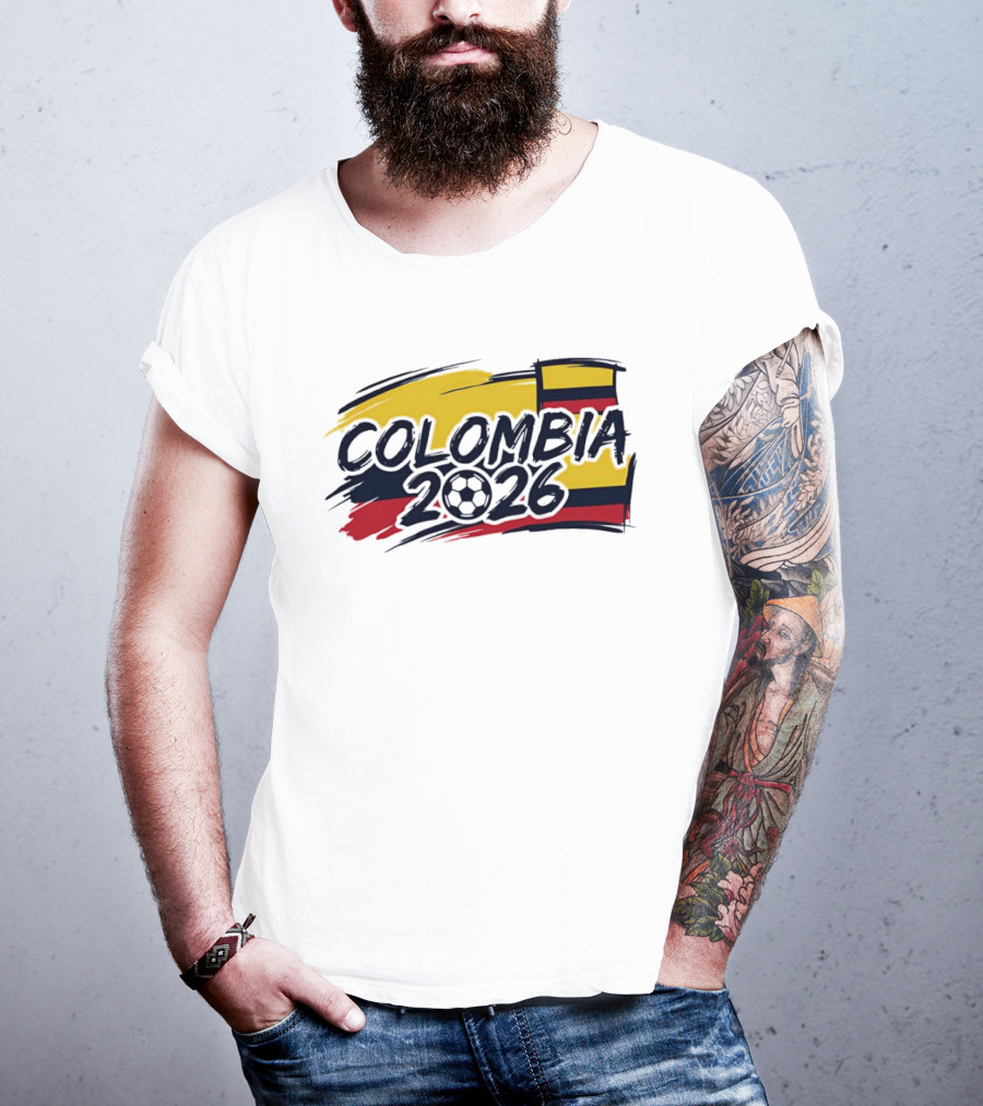 Colombia 2026 World Cup National Team Soccer Flag T-Shirt