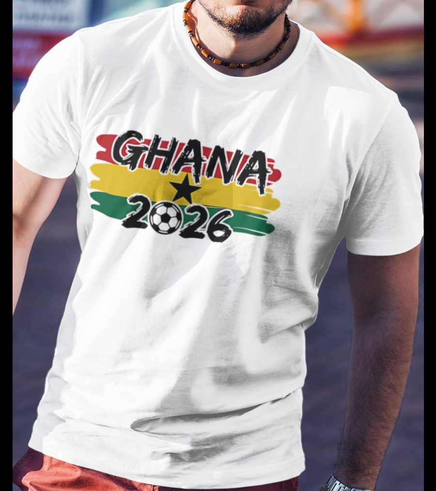 Ghana 2026 World Cup National Football Team Colors And Star T-Shirt