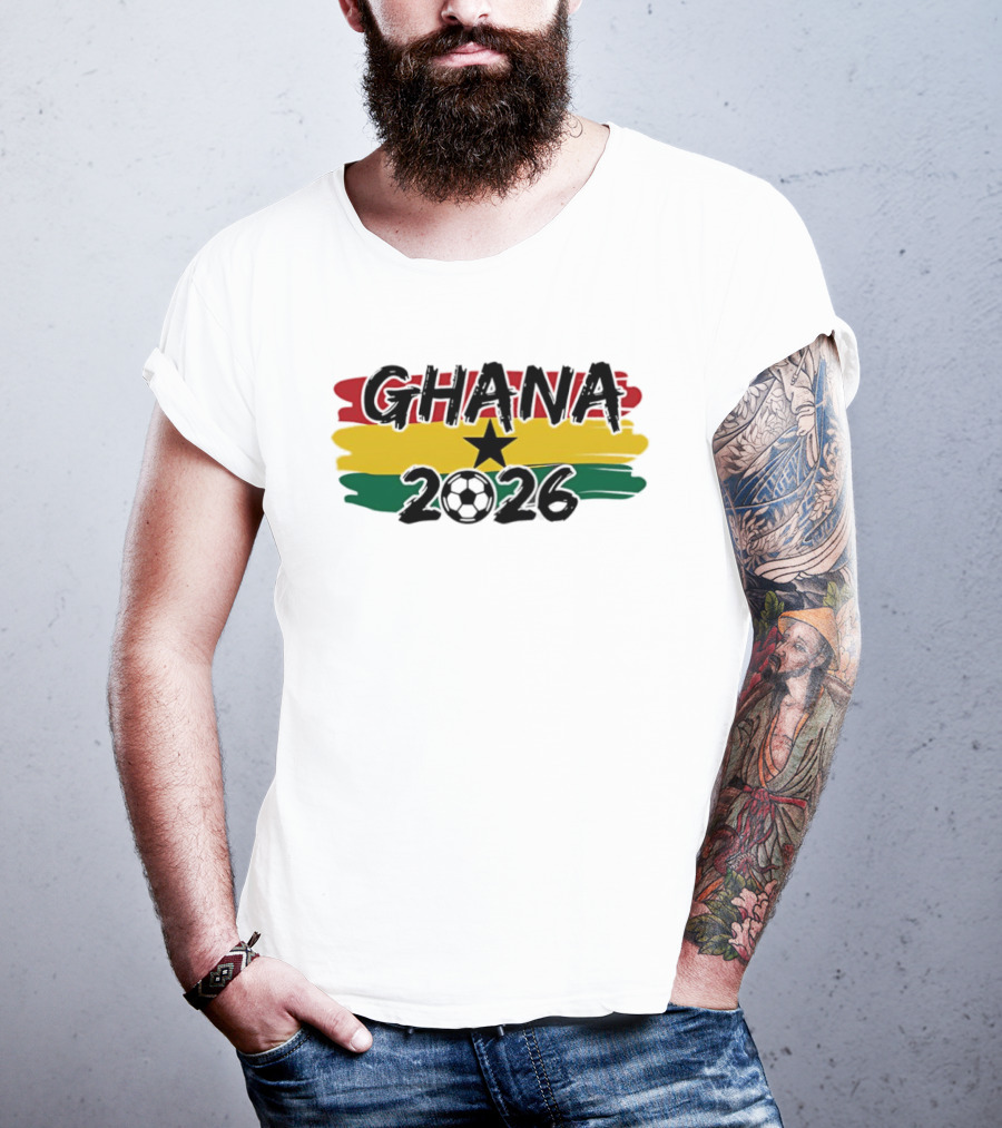 Ghana 2026 World Cup National Football Team Colors And Star T-Shirt