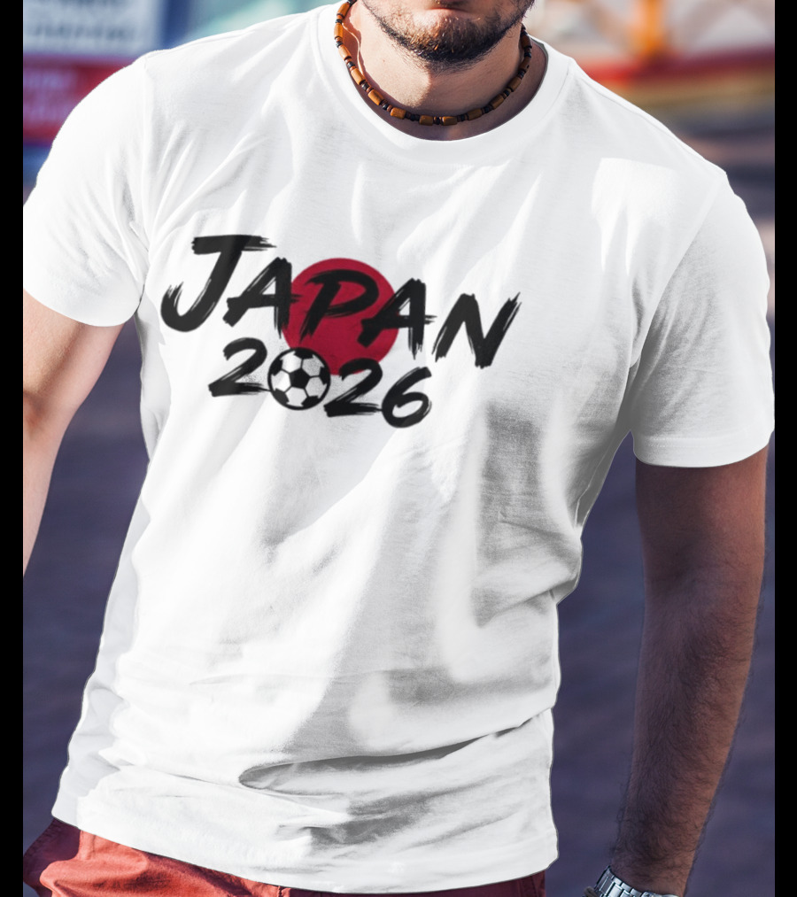 Japan 2026 Soccer Ball Red Circle T-Shirt