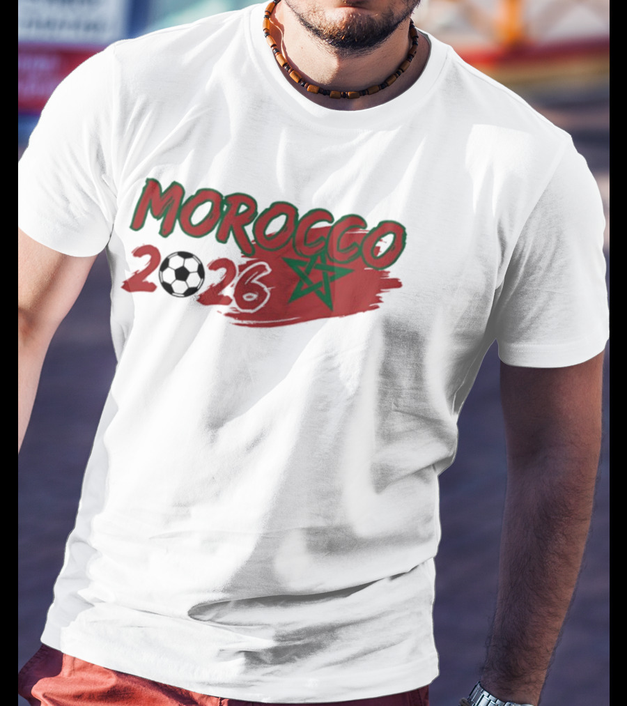 Morocco 2026 World Cup Soccer Ball Star T-Shirt