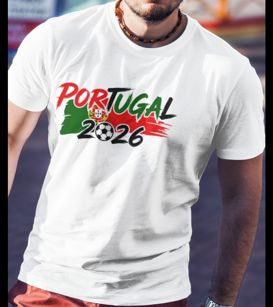 Portugal 2026 World Cup National Team Soccer Flag Crest T-Shirt