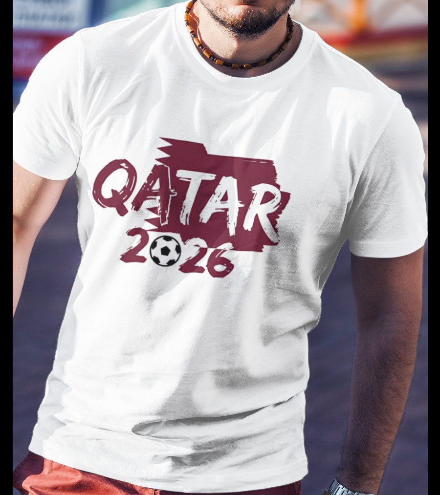 Qatar 2026 Soccer Celebration With Football T-Shirt