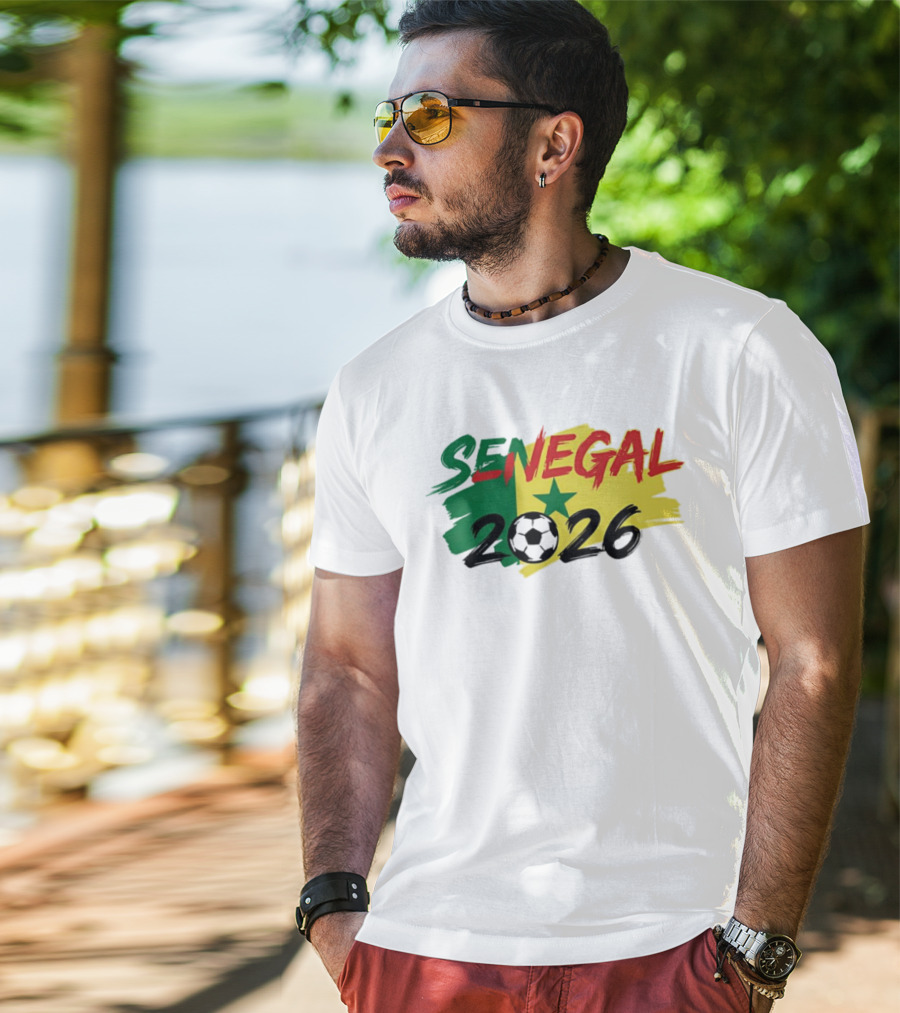 Senegal 2026 World Cup Soccer Team Star Flag T-Shirt
