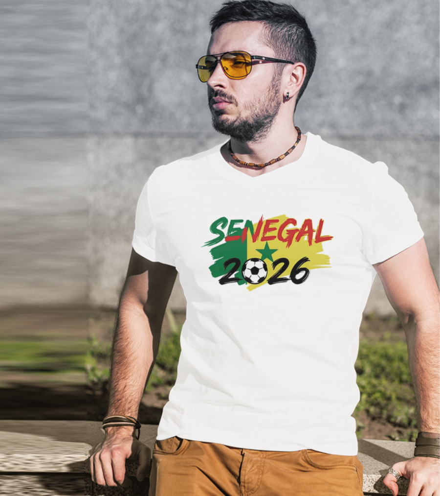 Senegal 2026 World Cup Soccer Team Star Flag T-Shirt