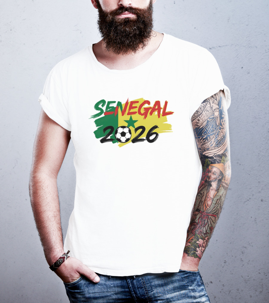 Senegal 2026 World Cup Soccer Team Star Flag T-Shirt