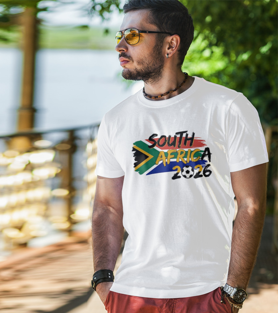 South Africa 2026 Flag Colors Soccer T-Shirt