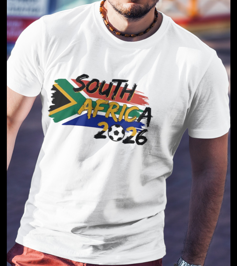 South Africa 2026 Flag Colors Soccer T-Shirt