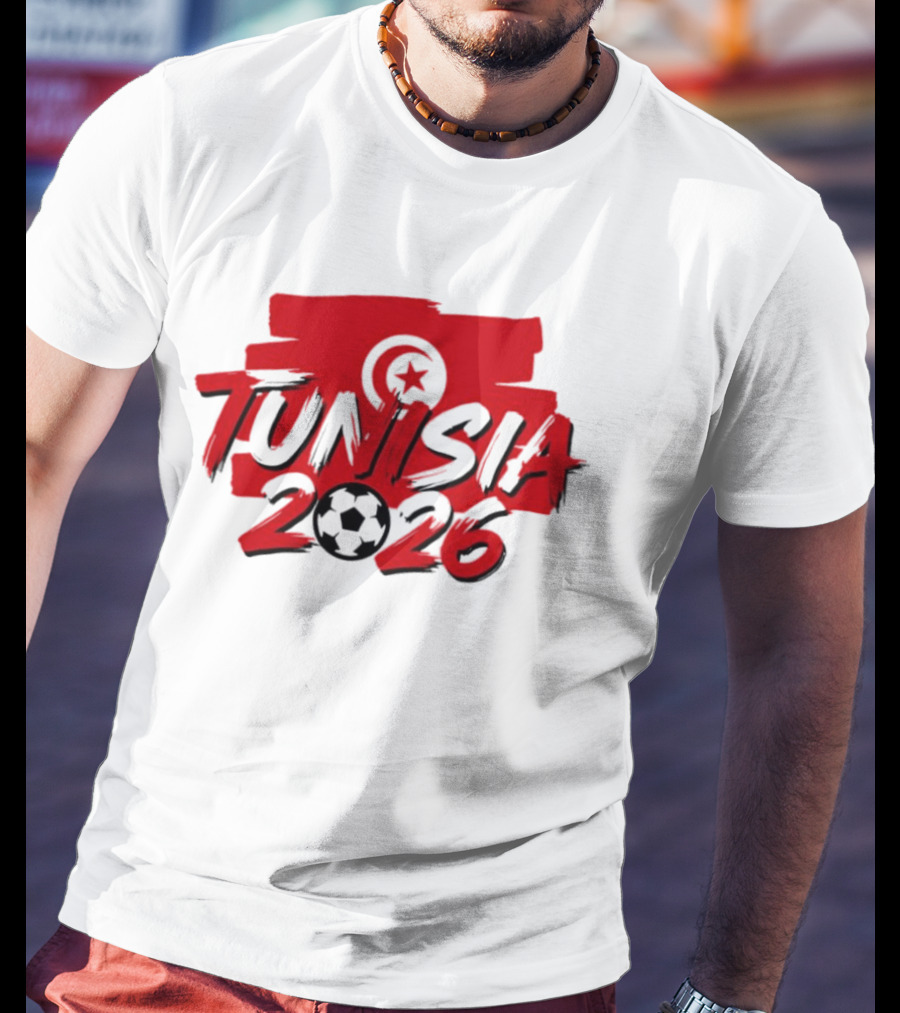 Tunisia 2026 World Cup Soccer Star And Crescent T-Shirt