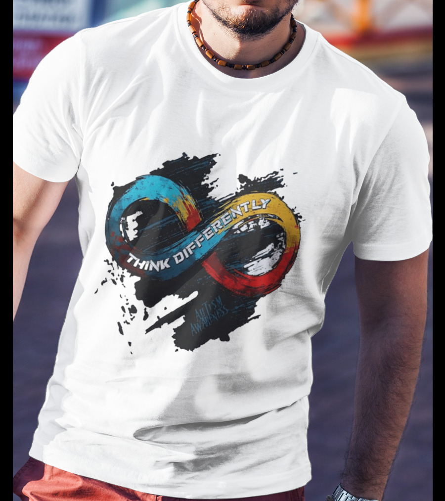 Think Differently Infinity Symbol Autism Awareness T-Shirt