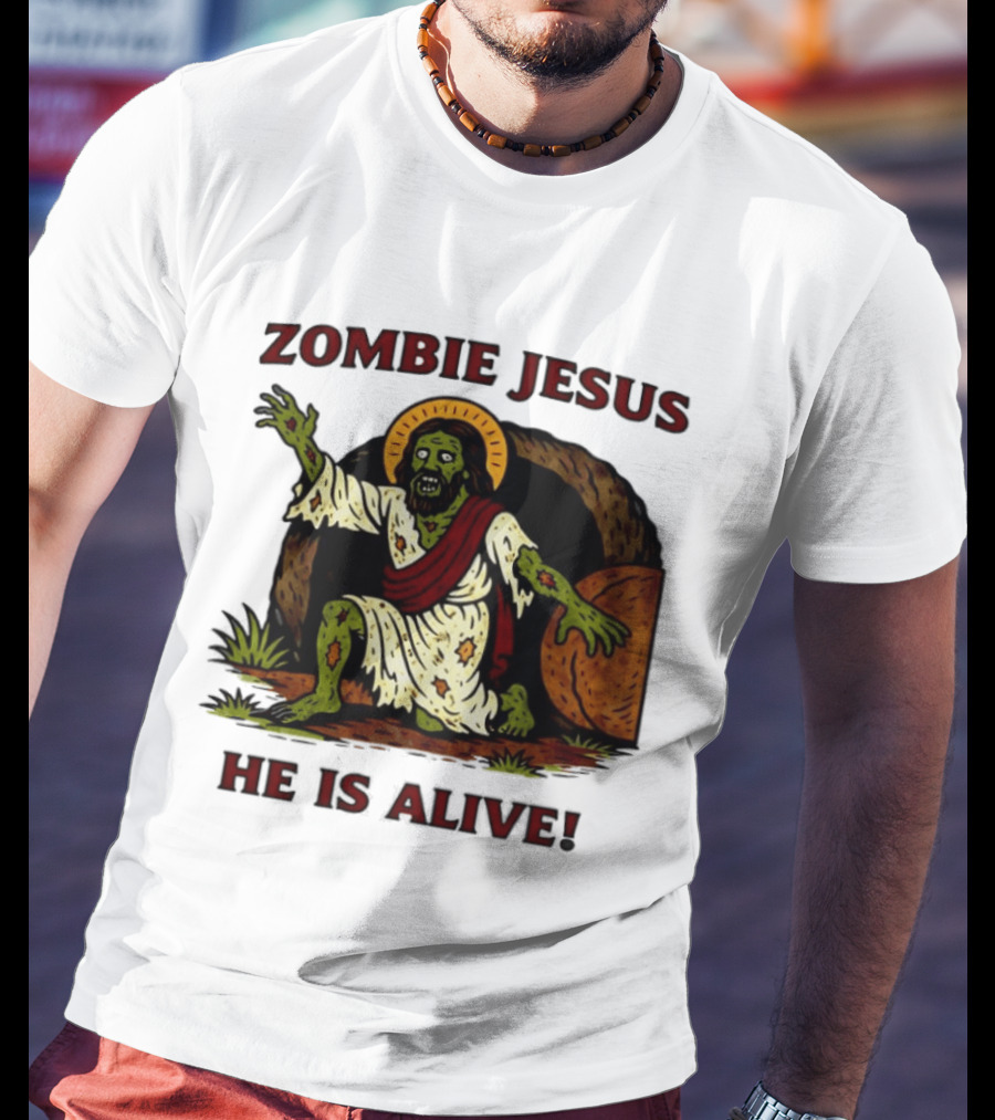 Zombie Jesus He Is Alive Resurrection Meme T-Shirt