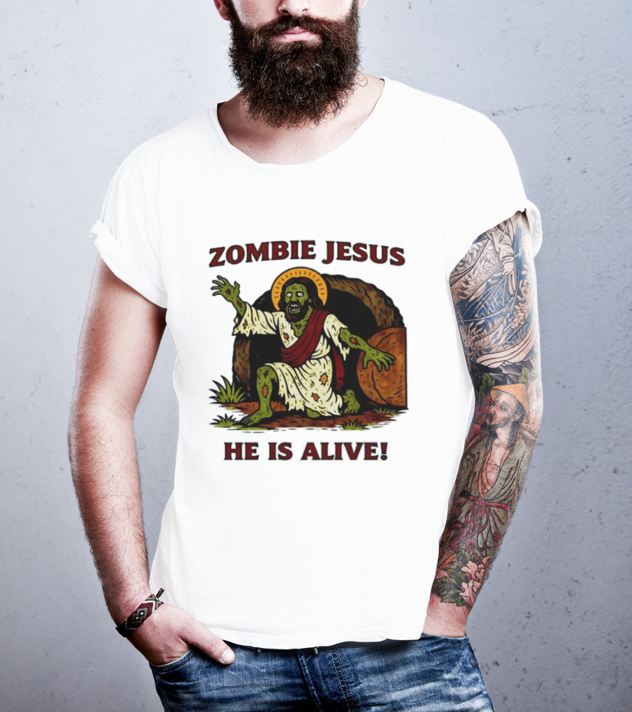 Zombie Jesus He Is Alive Resurrection Meme T-Shirt