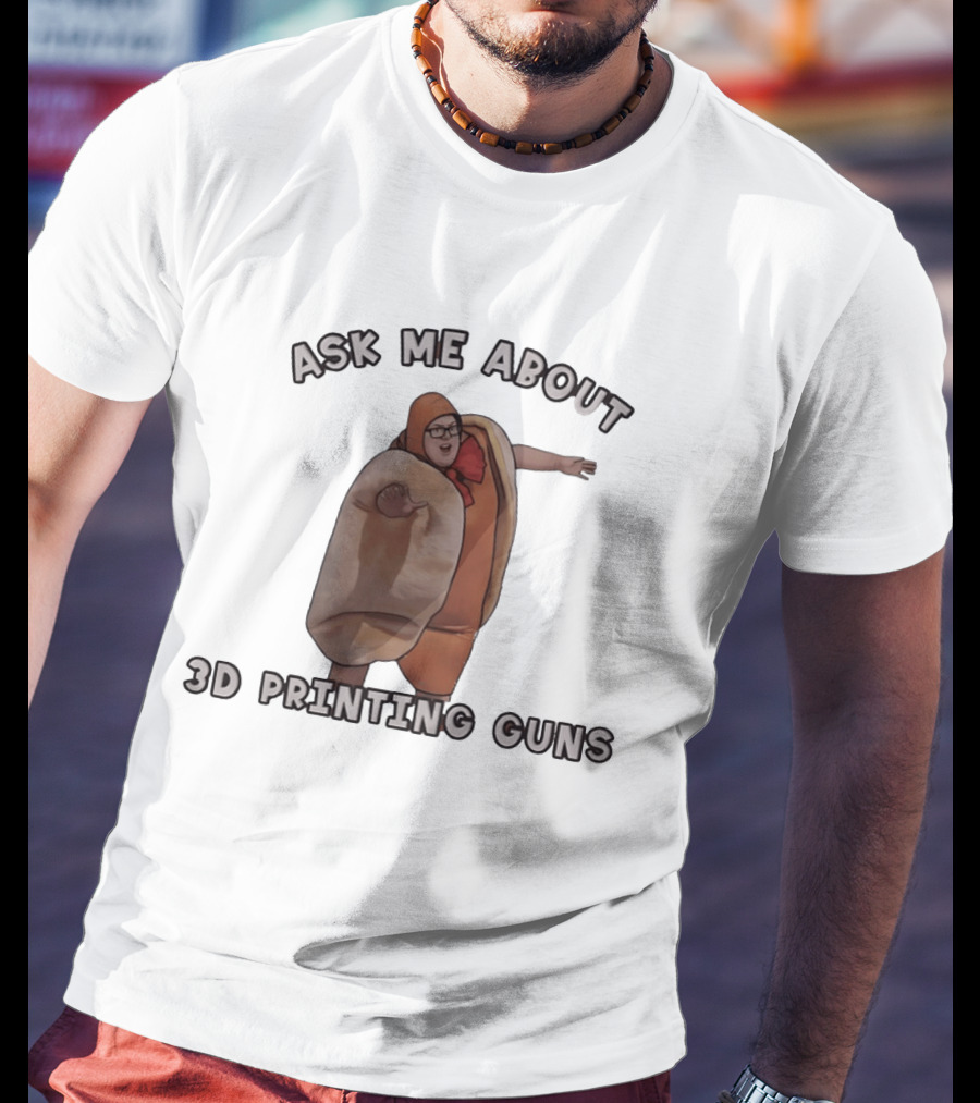 Ask Me About 3D Printing Guns Hot Dog Costume T-Shirt