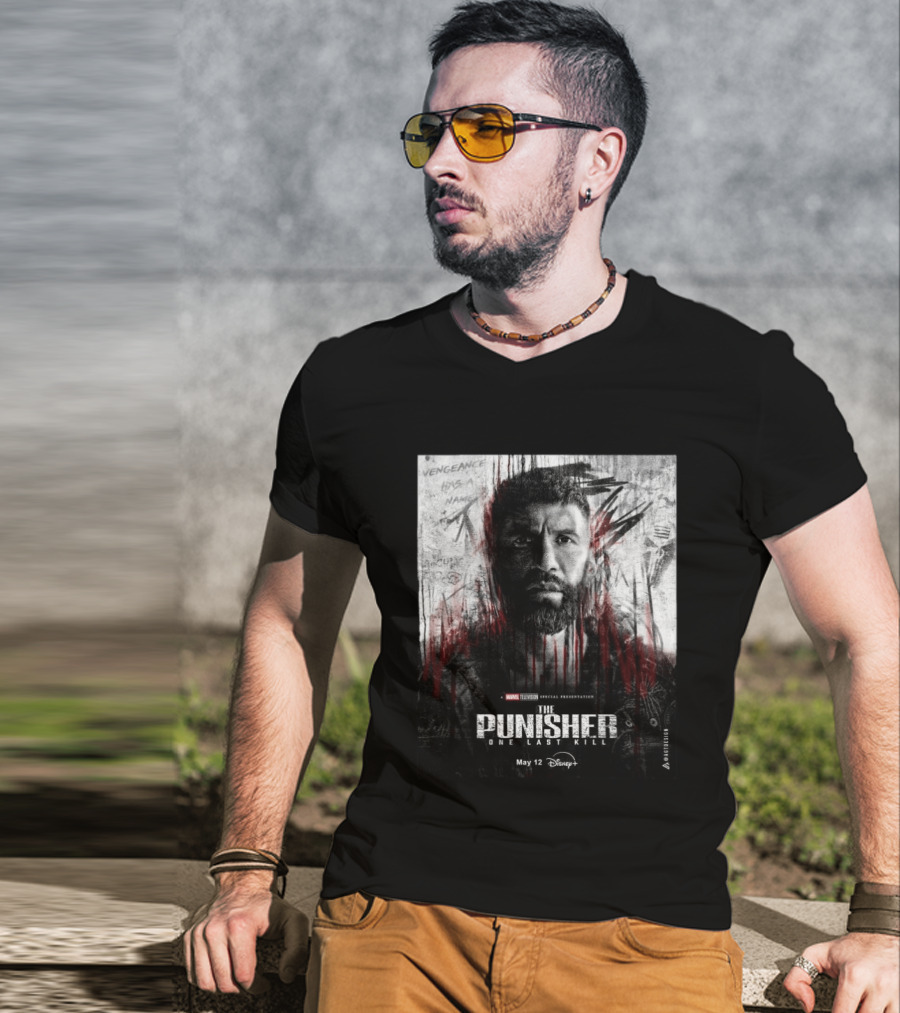 The Punisher One Last Kill Marvel Television Frank Castle May 12 Disney Plus T-Shirt