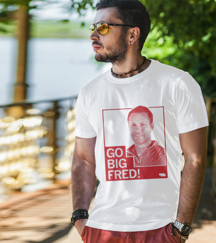 Go Big Fred Nebraska Sports Icon Red T-Shirt