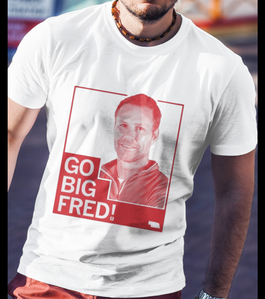 Go Big Fred Nebraska Sports Icon Red T-Shirt